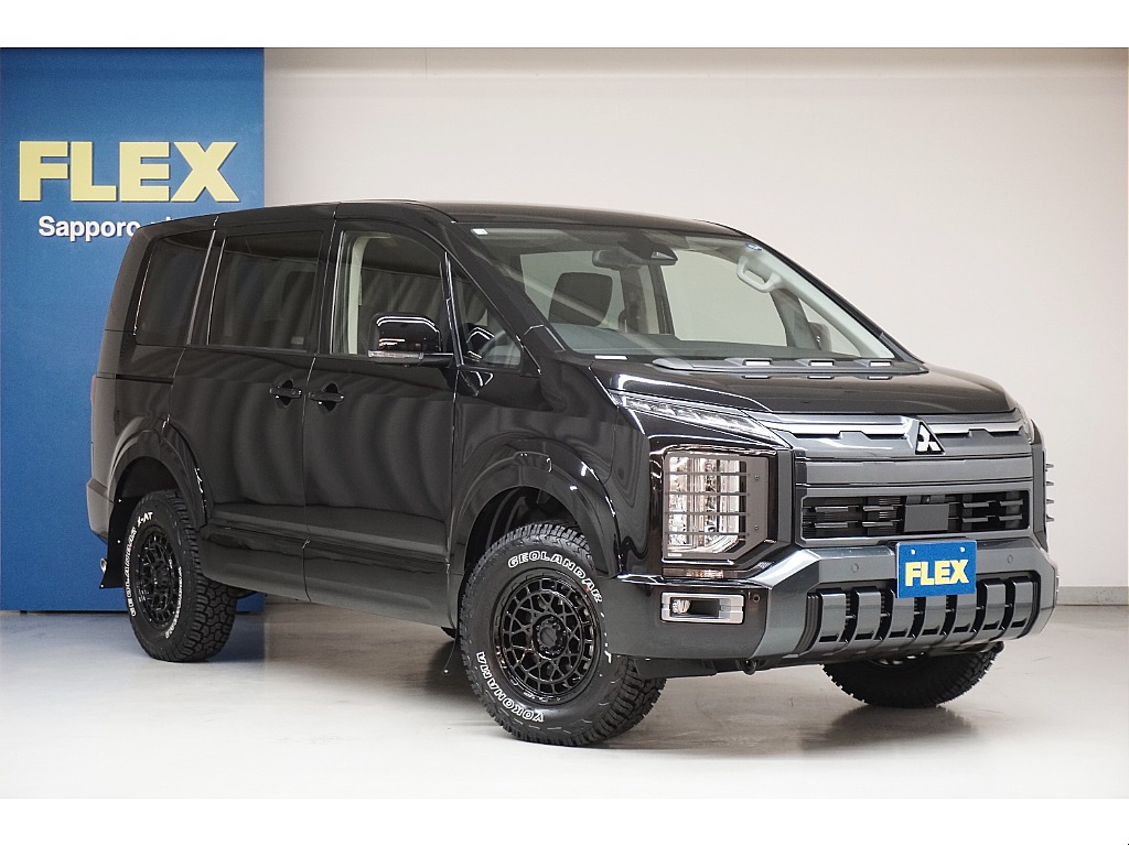 ブラックマイカ☆マルチＬＥＤヘッドライト☆ＬＥＤコンビネーションランプ☆新型ホイールアーチモール☆リフトＵＰ☆ＪＡＯＳボンネットディフレクター☆オリジナルヘッドライトカバー☆