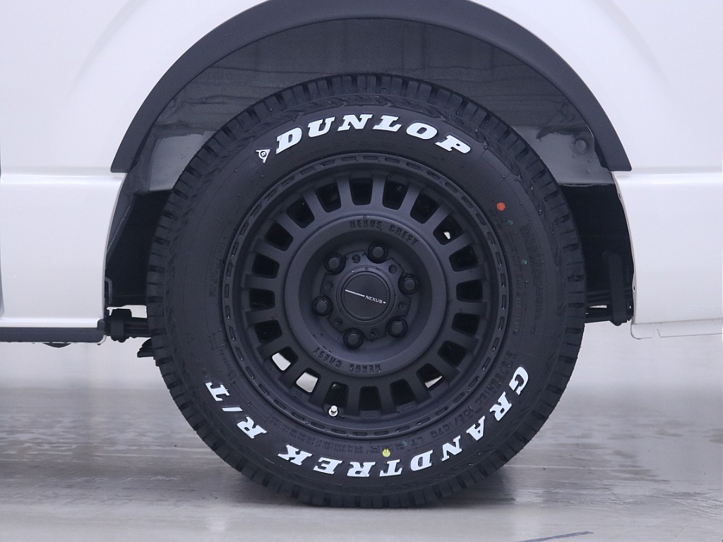 FLEX オーバーフェンダーMB　FLEX NC-1 16インチアルミ　 ダンロップ　グラントレックタイヤ