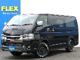 新車9型ハイエースV！ディーゼル4WDで人気のダークプライムⅡ！ブラックマイカの車両をベースにオフロードスタイルにカスタム♪