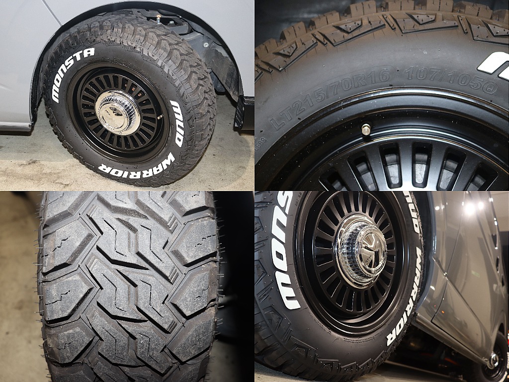 □MONSTA　MAD　WARRIOR　LT215/70R16タイヤ □DEENカリフォルニアホイール