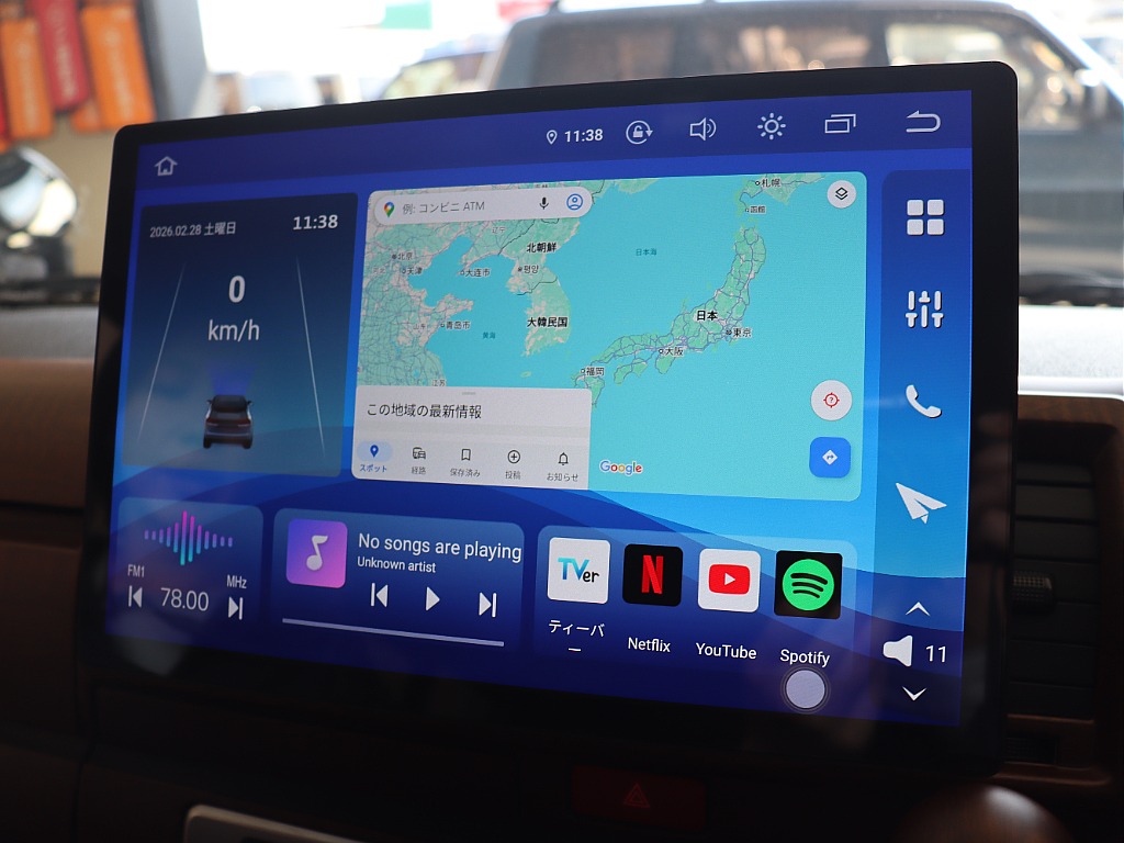 純正シルバー×角目フェイス×マットブラックペイント・13.3インチディスプレイオーディオ♪