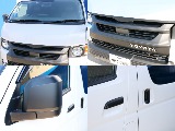 ボンネットスムージング施工に各メッキ艶無しブラックペイント済み！！