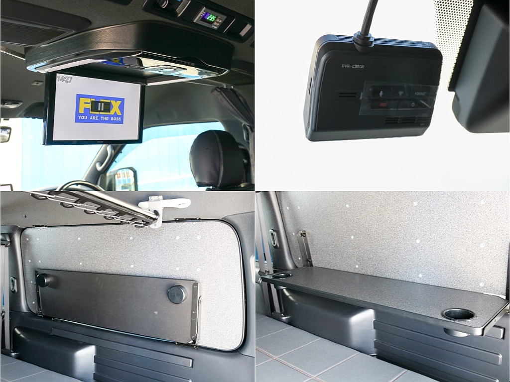 アルパイン プラズマクラスター12.8型フリップダウンモニターにアルパイン前後ドライブレコーダー完備！！