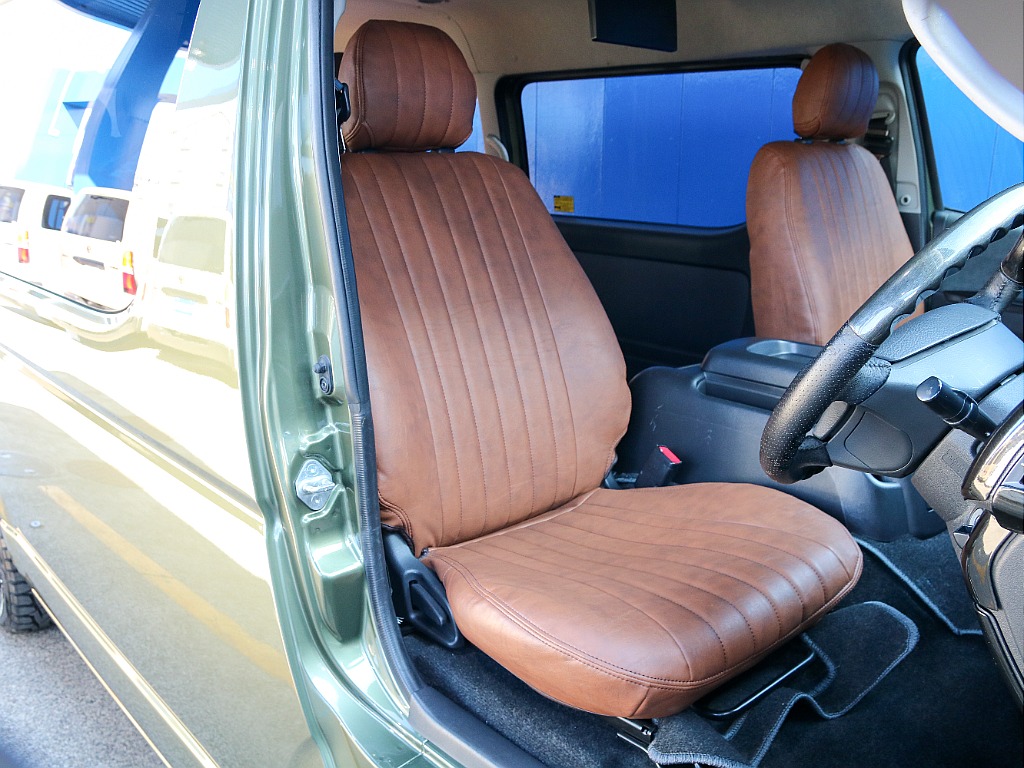 FLEXオリジナル クラッシックブラウンシートカバーインストール！！