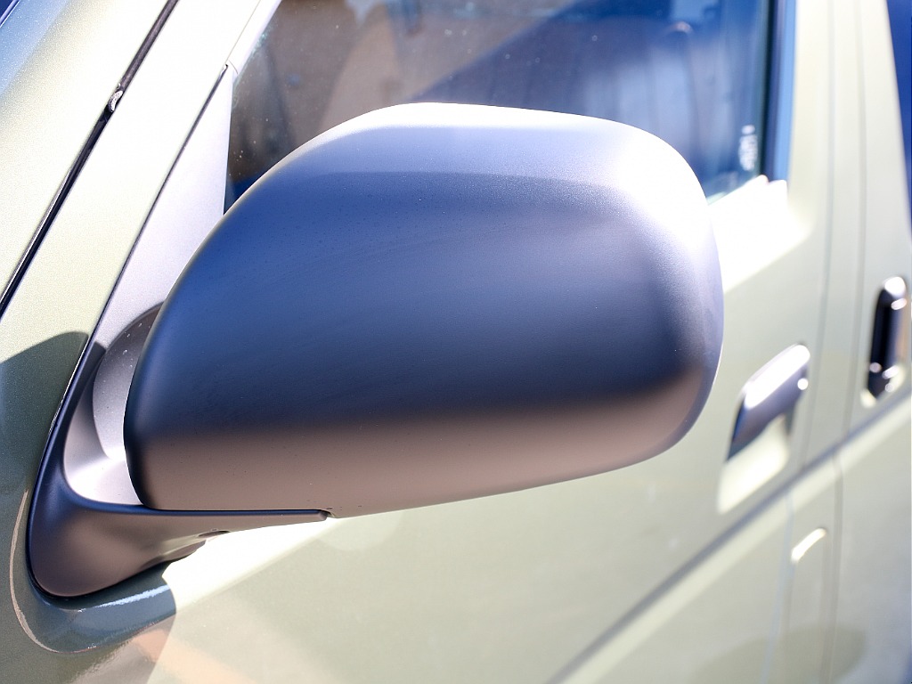 ドアミラー艶無しブラックペイント！！
