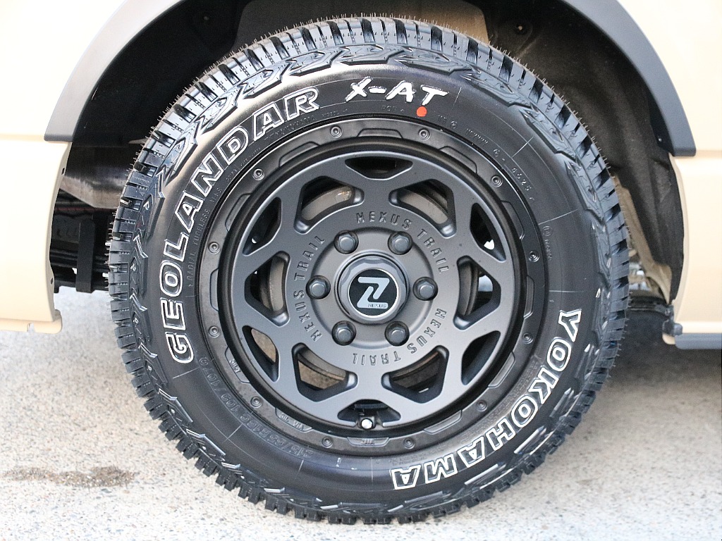 FLEXオリジナル ネクサストレイル16インチアルミホイール＆ヨコハマタイヤ ジオランダー X-AT付き！！