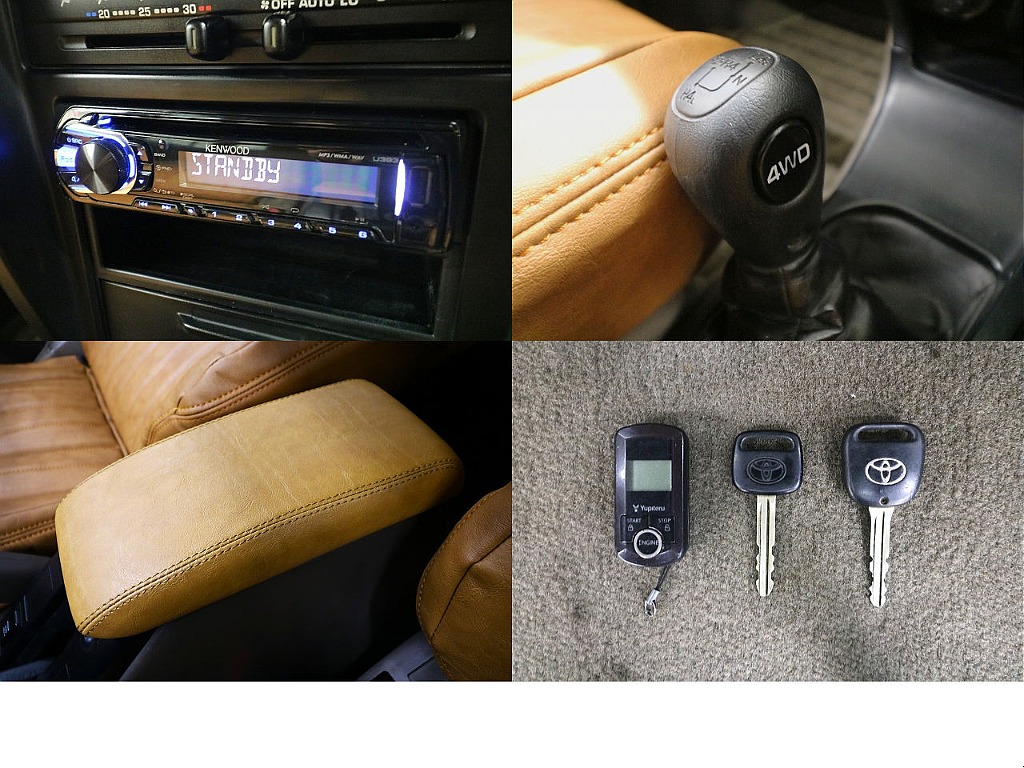 ケンウッドＣＤオーディオ（最新ナビ導入可）☆パートタイム式４ＷＤ☆センターコンソール張替え済み☆エンジンスターター☆