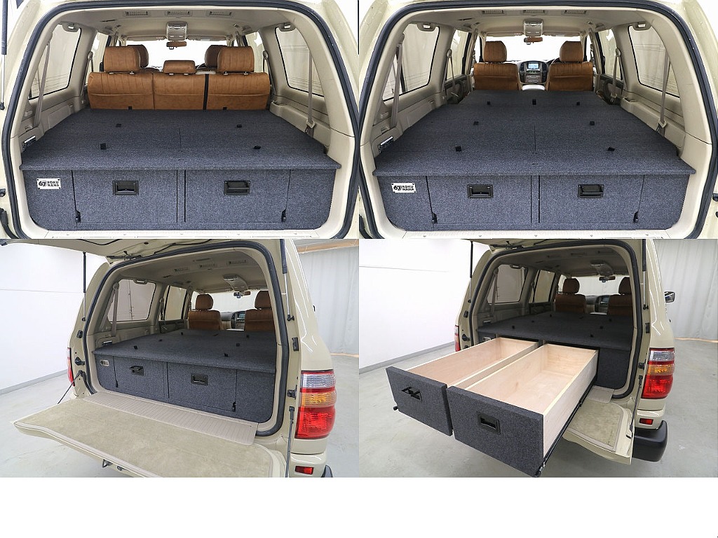 新作ＦＬＥＸオリジナルＲＯＫＵ ＮＡＮＡドロワーキット☆大容量収納＆フルフラット構造ですのでキャンプ、車中泊にピッタリです♪