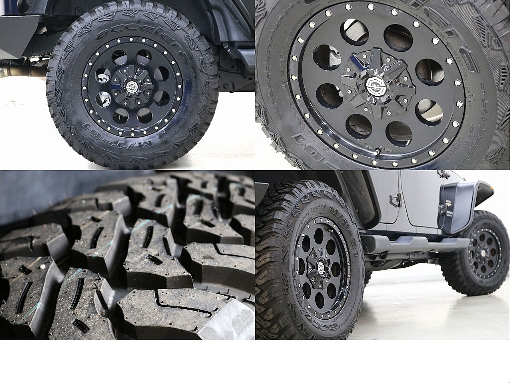 新品acceleraタイヤ　M/T-01×SORID RACING１７インチアルミホイール☆