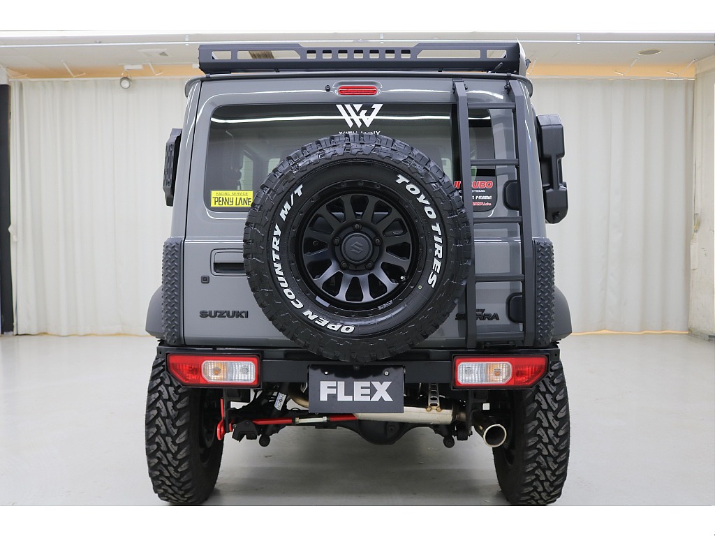 ショウワガレージリフトＵＰキット☆リヤスチールバンパー☆C.L.LINKスクエアルーフラック☆C.L.LINKリヤラダー（アルミ製）コーナープロテクター☆サイドラック☆牽引フック☆フジツボマフラー☆