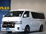 令和５年式ダークプライムⅡ２８００ディーゼルターボ２WDフルカスタム車両入庫！！ＥＳＳＥＸフロントスポイラーサイドライナーリアライナーワゴン用リアバンパーライトスピード１８インチアルミアルパインナビ