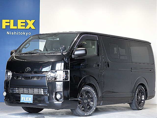 令和２年式ダークプライムⅡ２８００ディーゼル４WDブラックエディション完成！４１５コブラフロントスポイラー１．５インチダウンオリジナルオーバーフェンダーオリジナルＬＥＤテールライト床張りベットＫＩＴ！