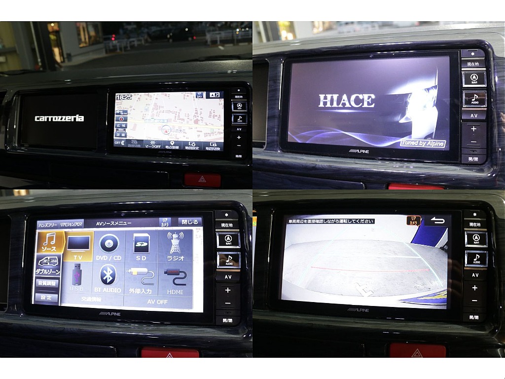 アルパイン製７インチワイドＳＤナビ、パイオニア７インチサブモニター装備！！