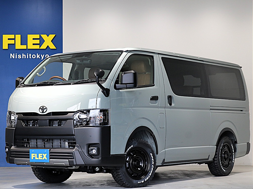 令和７年式アースカラーパッケージ２８００ディーゼル４WDカスタム車両入庫！オリジナルフロントバンパーオリジナルオーバーフェンダーオリジナルＬＥＤテールオリジナル１６インチアルミアルパインＢＩＧ－Ｘナビ