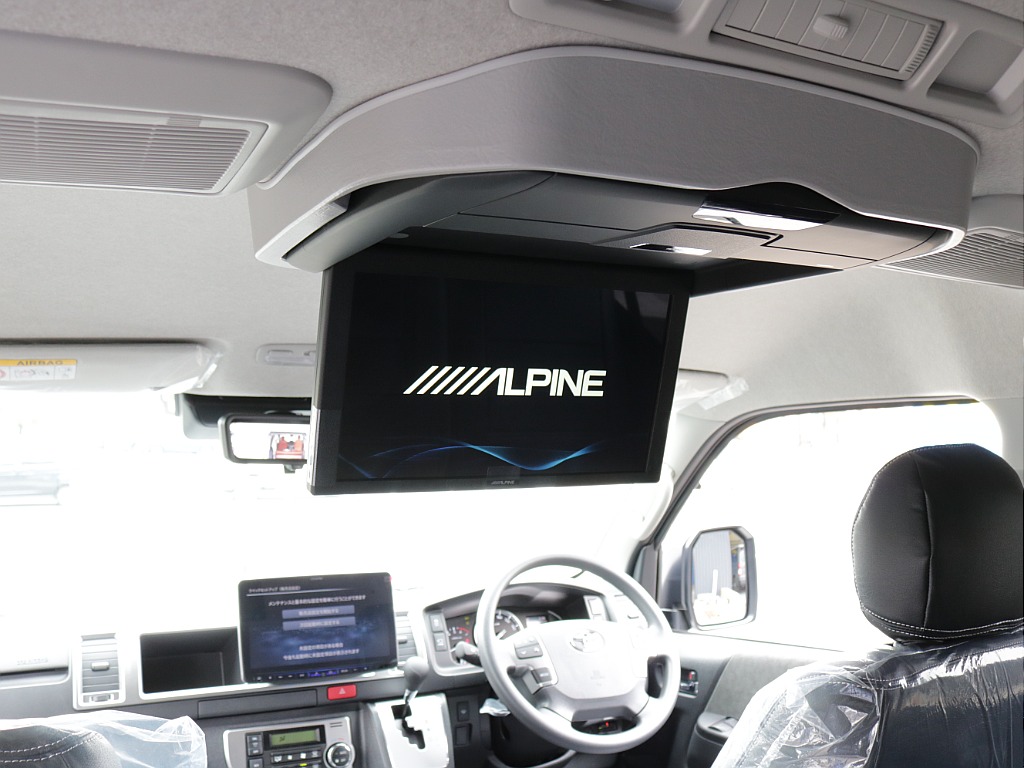 アルパインＢＩＧ－Ｘ１１インチメカレスモデル、アルパイン１２．８フリップダウンモニター装備！！