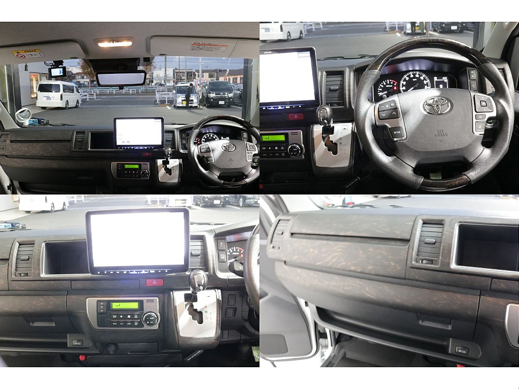 オリジナル艶消しマホガニー柄インテリアパネルＫＩＴ、コンビハンドル、シフトノブ装備！！