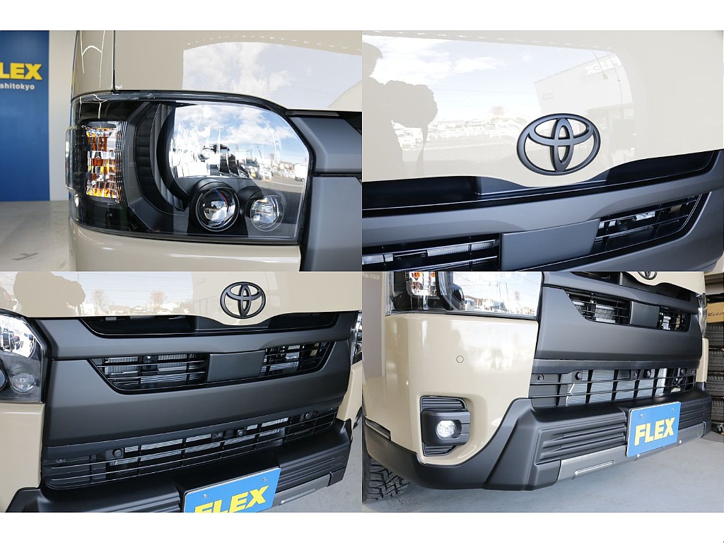 インナーブラックライト加工、フロントグリル、トヨタエンブレムマッドブラック塗装済み！！