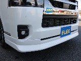令和５年式ハイエースＶダークプライムⅡ２８００ディーゼル４ＷＤフレックスカスタム車両入庫！オリジナルフロントスポイラーオリジナル１７インチアルミオリジナルＬＥＤテールパイオニアナビフリップダウン装備！