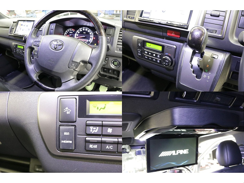 アルパイン１２．８フリップダウンモニターＨＤＭＩソケット装備！！