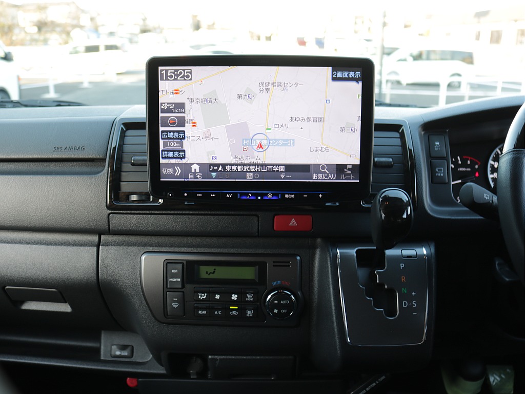 令和５年式ハイエースＶダークプライムⅡ２８００ディーゼル４ＷＤブラックエディション完成！オリジナルフロントバンパーオリジナルオーバーフェンダーオリジナル１６インチアルミアルパインＢＩＧ－Ｘ１１インチ！