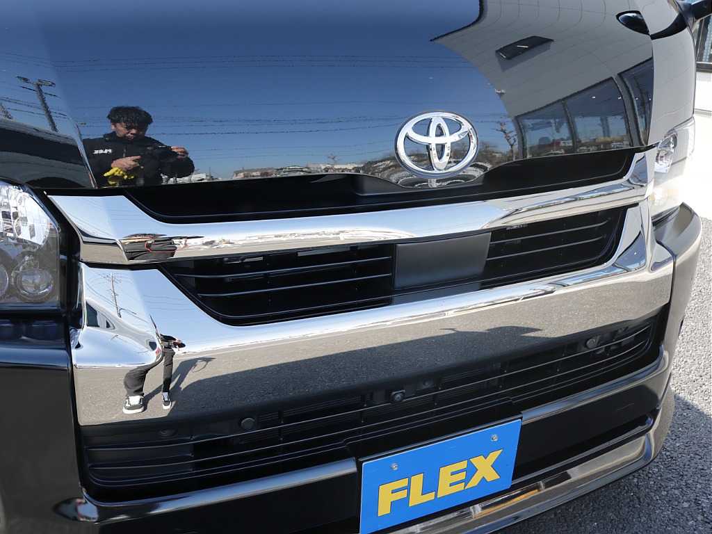 令和６年式ダークプライムⅡ希少ワイドＶディーゼルターボカスタム車両入庫！オリジナルフロントスポイラーオリジナルオーバーフェンダーオリジナルＬＥＤテールライト２インチダウン４１５コブラ１８インチアルミ！