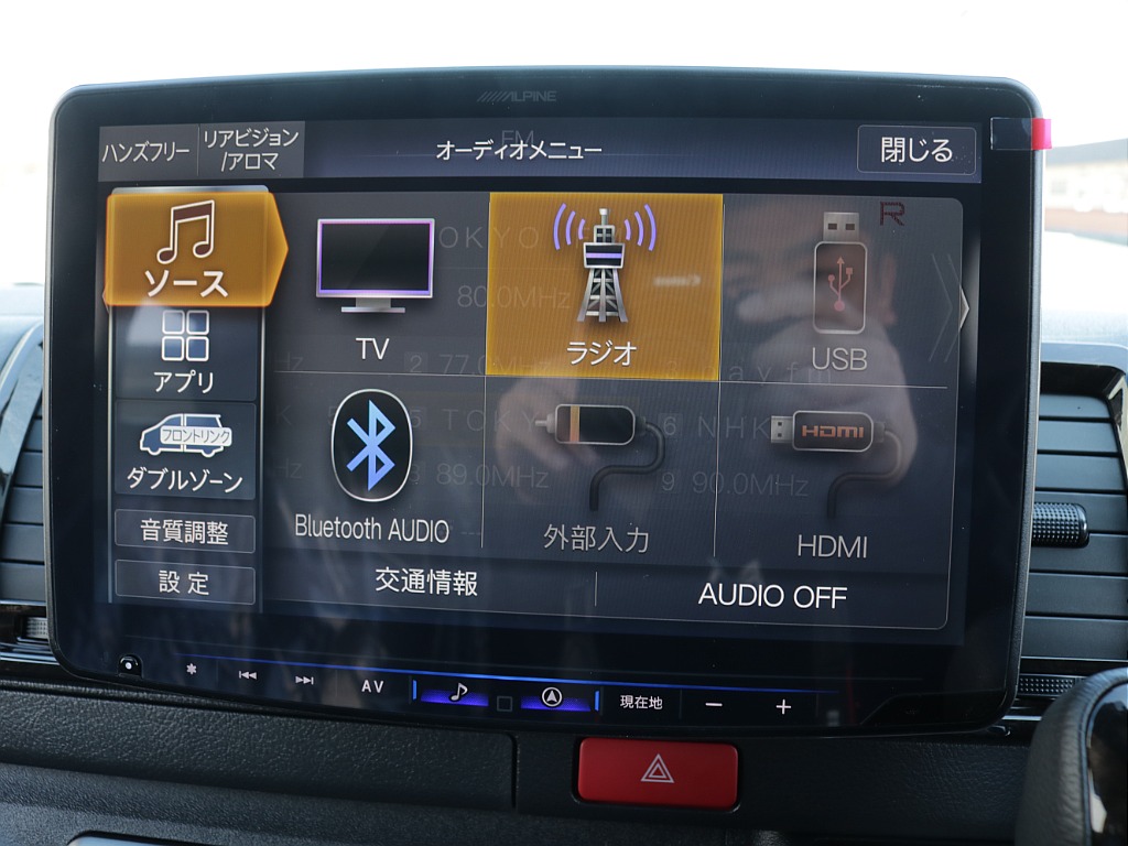 令和７年式ダークプライムⅡ２８００ディーゼルターボ４WDカスタム車両入庫！オリジナルフロントバンパーオリジナルオーバーフェンダーオリジナル１６インチアルミオリジナルＬＥＤテールＢＩＧ－Ｘ１１インチナビ