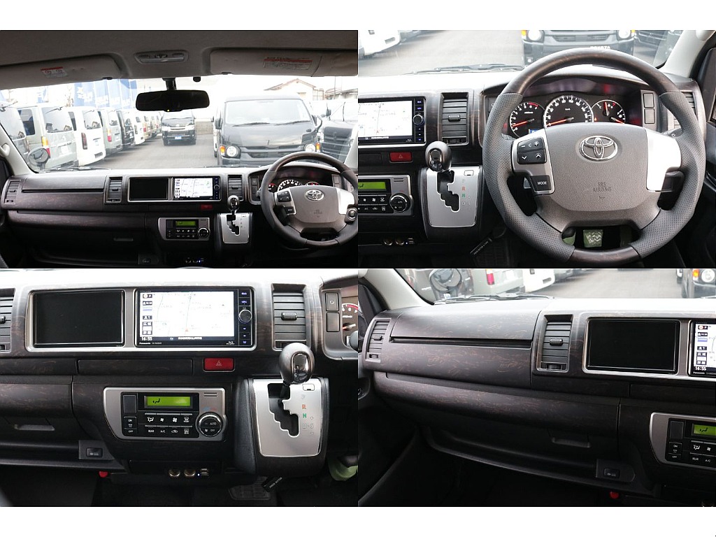 新品艶消しマホガニー柄インテリアパネル、コンビハンドル、シフトノブ装備！！