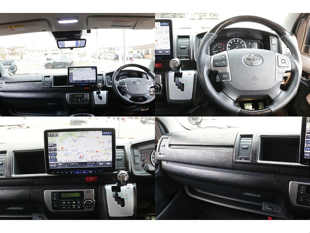 オリジナル艶消しマホガニー柄コンビハンドル、シフトノブ、インテリアパネル装備！！