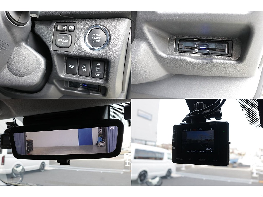 パワースライドドア、デジタルインナーミラー、コムテック前後ドライブレコーダー装備！！