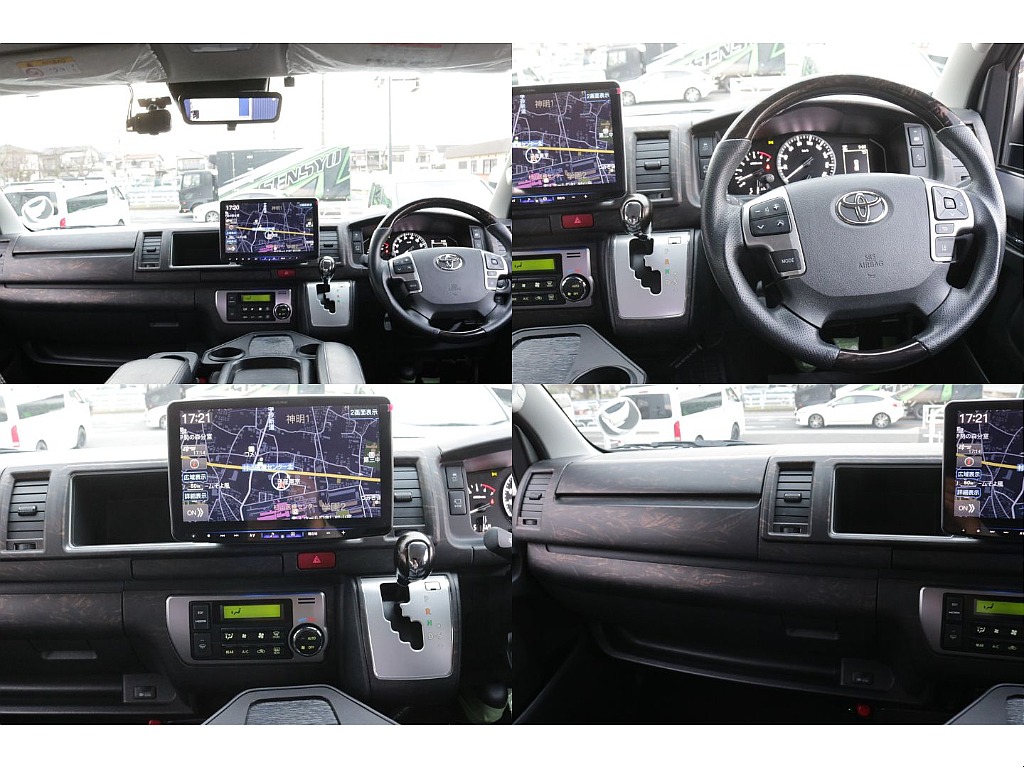 オリジナル艶消しマホガニー柄インテリアパネルＫＩＴ、コンビハンドル、シフトノブ装備！！