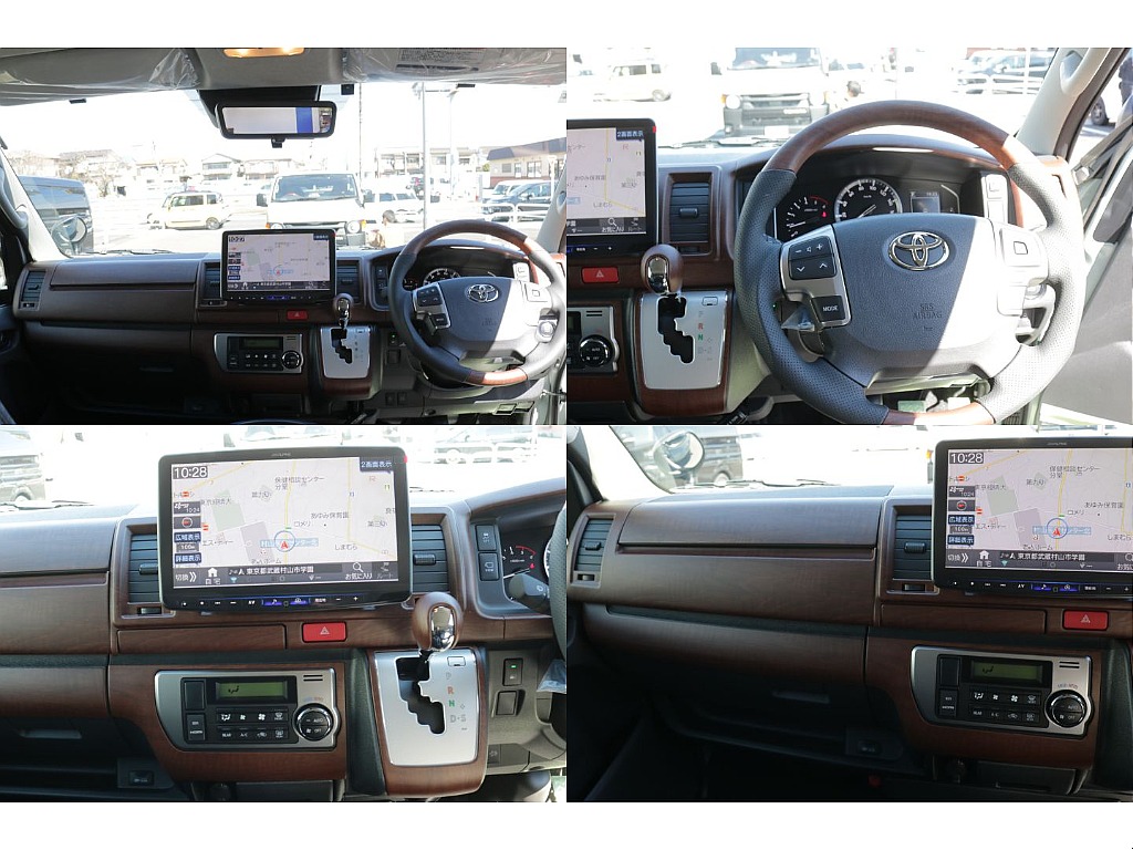 新品茶木目インテリアパネルＫＩＴ、コンビハンドル、シフトノブ交換済み！！