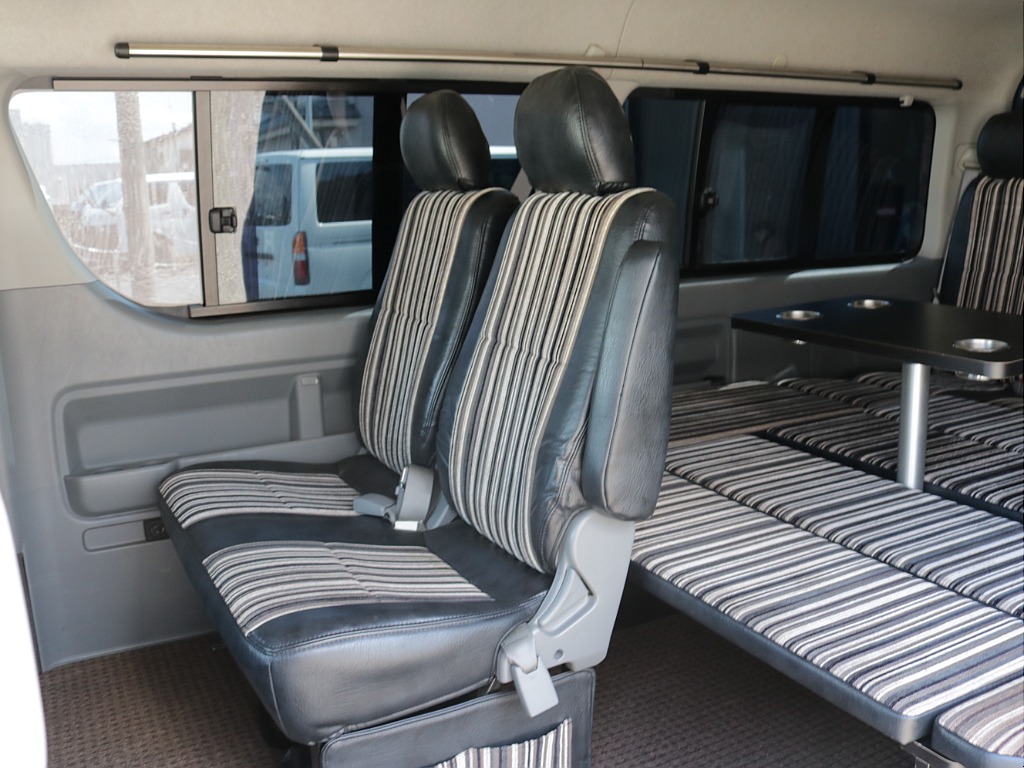 ２２年式リノカコーストライン角目４灯Ｒ１シートアレンジ施工新品オリジナルクラシックＬＥＤテールライト全席ファブリックシートカバー！！