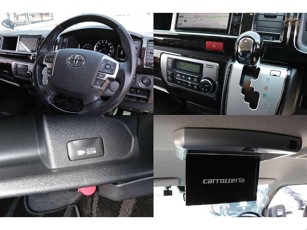 ＡＣ１００Ｖ電源、パイオニアフリップダウンモニター装備！！