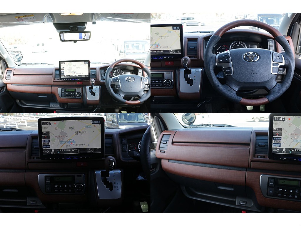 新品オリジナル茶木目コンビハンドル、シフトノブ、インテリアパネルＫＩＴ装備！！