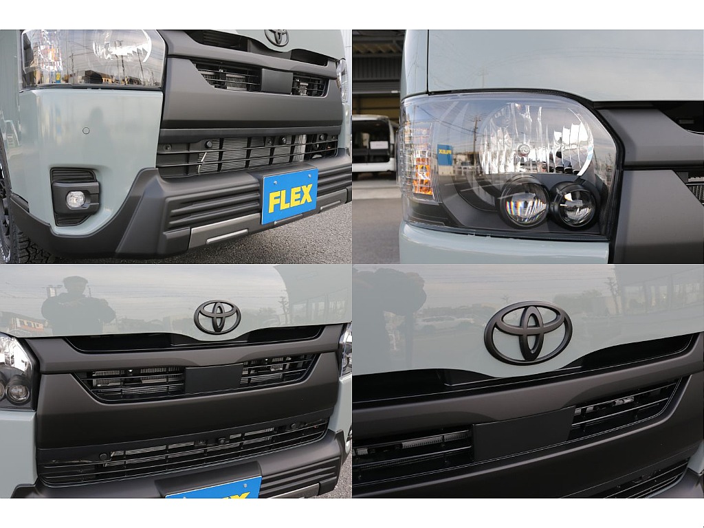 インナーブラックライト加工、フロントグリル、トヨタエンブレムもマッドブラック塗装済み！！