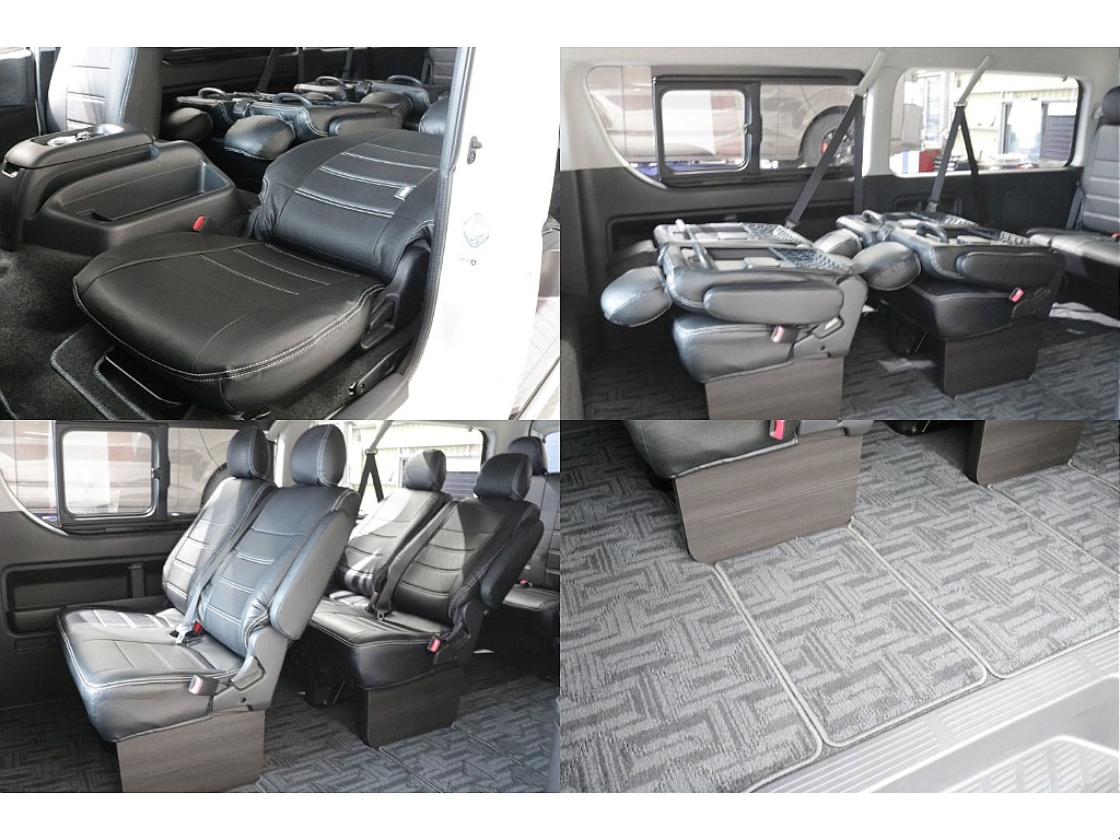 助手席、２列目、３列目シートリクライニング加工済み！！