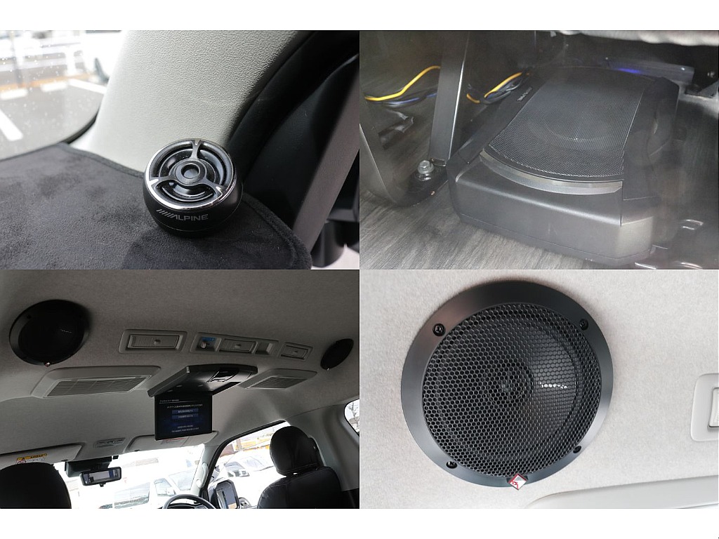 アルパインＡピラーツイター、サブウーハー、ロックフォードルーフスピーカー増設済み！！