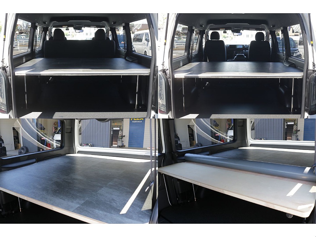 令和６年式ワイドＶダークプライムⅡ２８００ディーゼルターボ！オリジナル１８インチアルミ１インチローダウン済み！床張パネルベットＫＩＴ装着！