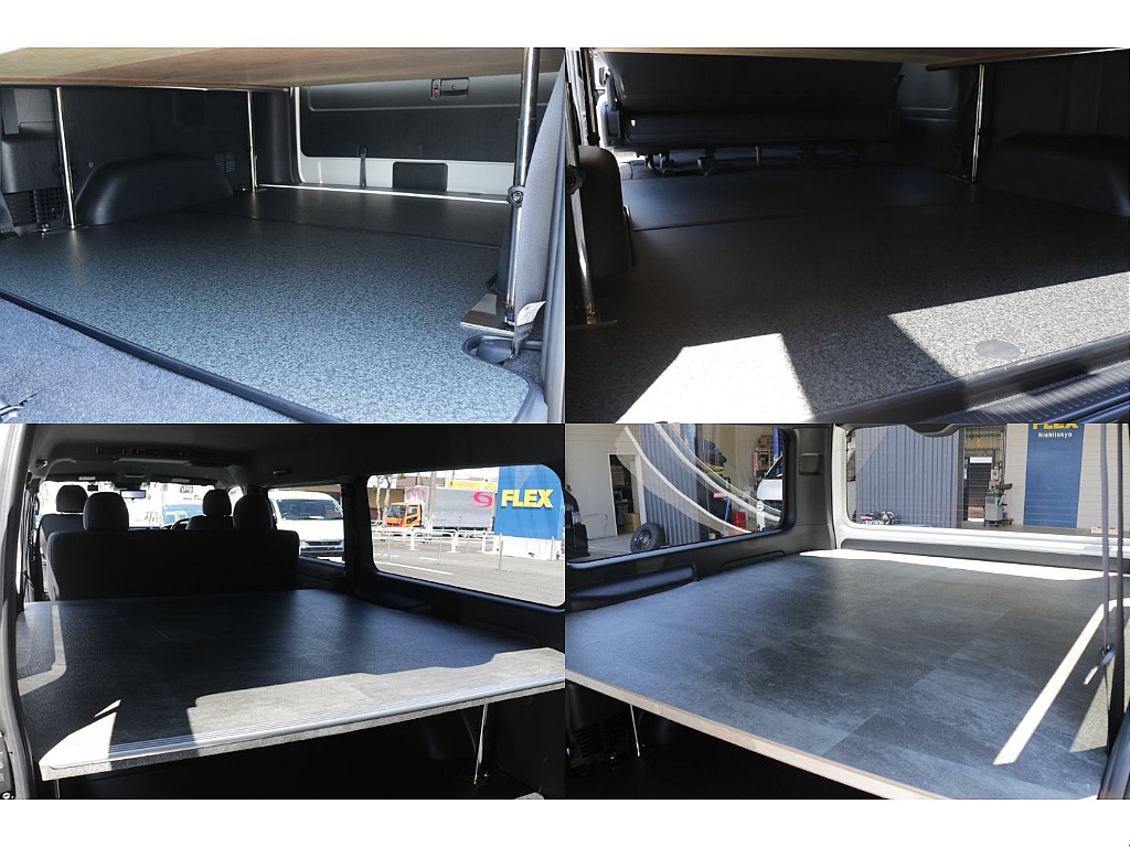 令和６年式ワイドＶダークプライムⅡ２８００ディーゼルターボ！オリジナル１８インチアルミ１インチローダウン済み！床張パネルベットＫＩＴ装着！