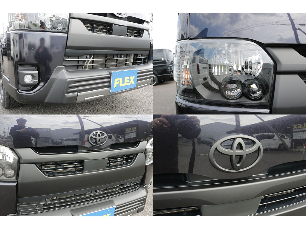 インナーブラックライト加工、フロントグリル、トヨタエンブレムもマッドブラック塗装済み！！