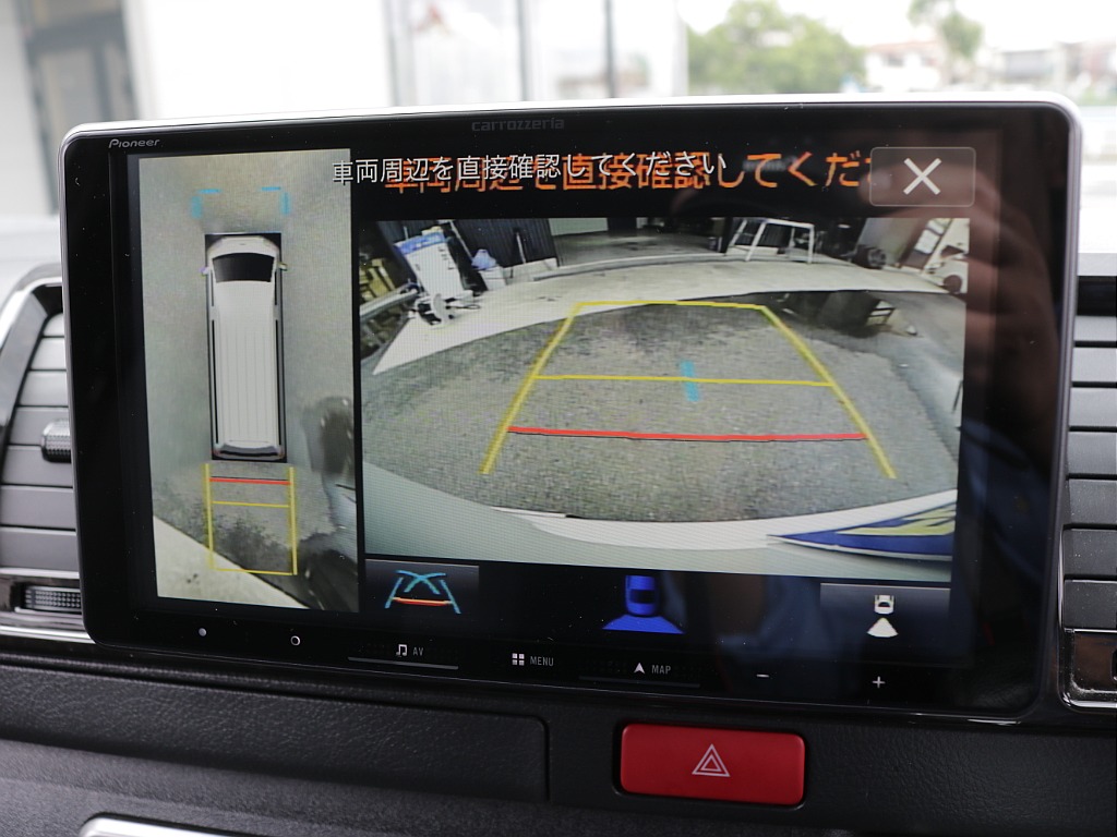 令和５年式ハイエースＶダークプライムⅡ２０００ガソリン２ＷＤフレックスカスタム入庫！新品オリジナルスポイラー新品オリジナルオーバーフェンダー新品オリジナル１８インチアルミ新品パイオニア９インチナビ装備
