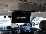 アルパイン１２．８フリップダウンモニター装着済みで後部座席も...