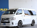 ハイエースワゴン　ガソリン4WD　パールホワイト フレックスオリジナルカスタム多数搭載で使い勝手抜群のR1内装架装のお車入庫致しました☆