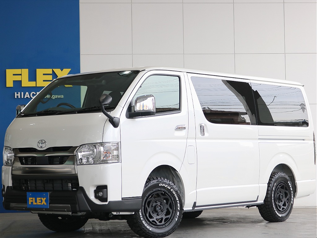 【厳選仕入れ未使用車】ハイエースバン　ディーゼル4WD　パールホワイト　ダークプライムS 登録済み新車未使用車・オリジナルカスタム済みのお車入庫いたしました☆☆