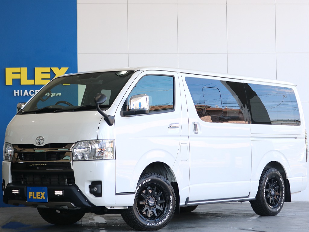 【厳選仕入れ中古車】ハイエースバン　ディーゼル４WD　パールホワイト FLEXオリジナル内装カスタムVer.4が入庫致しました☆☆☆