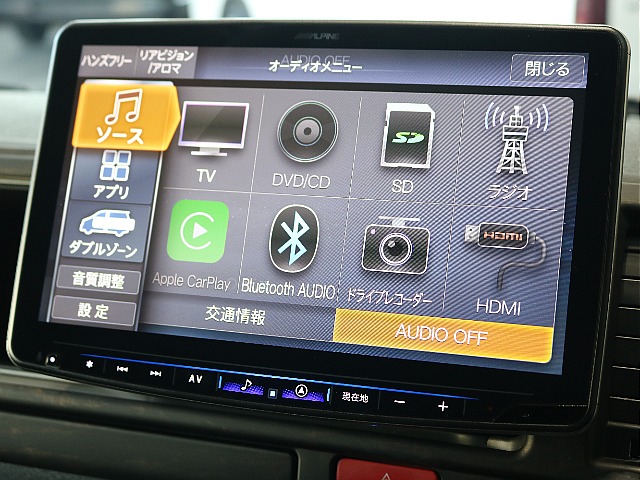 ナビはアルパイン11インチナビ装着済みですので大画面で映像をお楽しみいただけます☆☆