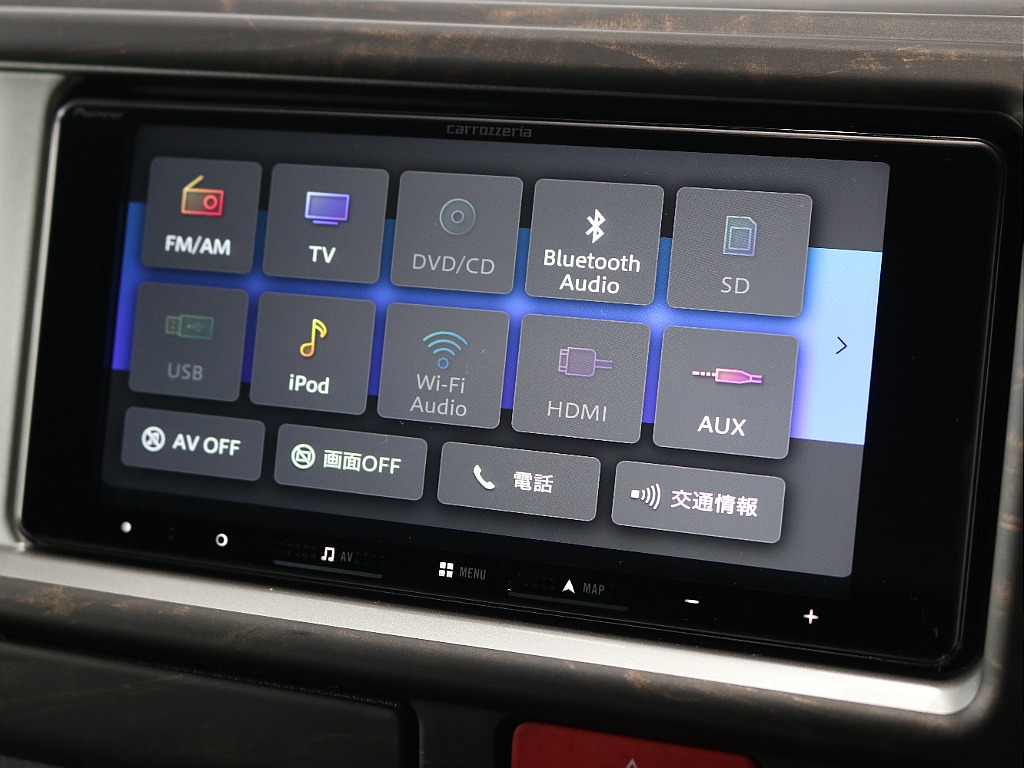 カロッツェリア7インチナビが装着されております！