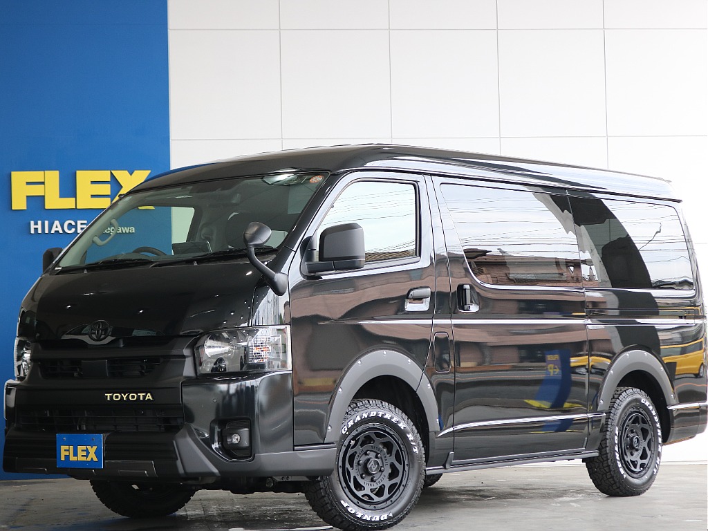 【厳選仕入れ中古】令和7年式　ハイエース　ワゴンGL　ガソリン4WD　ブラックマイカ オフロードカスタムでガソリン4WDのお車入庫致しました☆☆