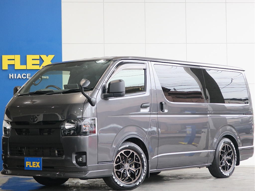 【厳選仕入中古車】令和2年 ハイエースバンダークプライムⅡ ディーゼル4WD☆マットブラック塗装と相性抜群カラー☆ベッドキットで車中泊仕様♪