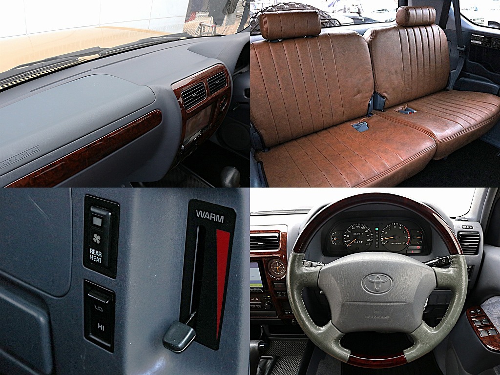 ウッドコンビハンドル装着！３列目も使用できるのは嬉しいですね。